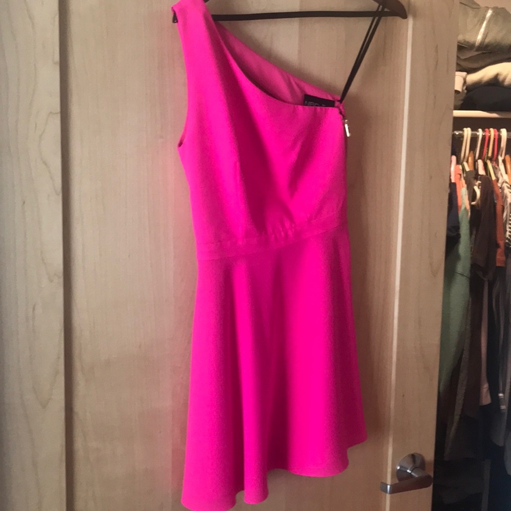 Revolve NBD X-Naven twins, one shoulder dress!
